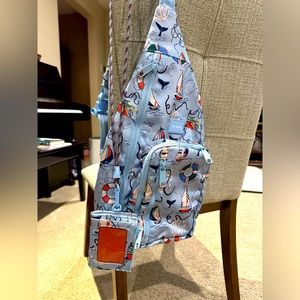 Vera Bradley Sling Backpack and Lanyard
